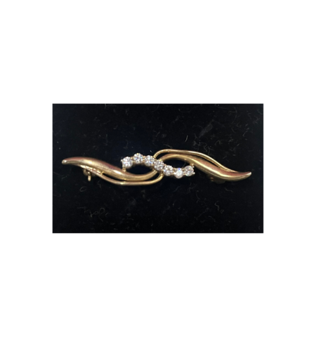 GOLD SWIRL BROOCH 